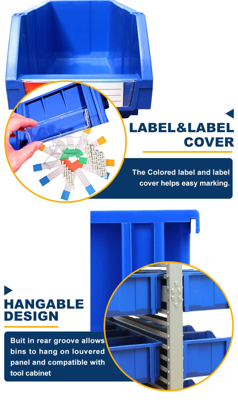 Stackable Storage Picking Boxes Hardware Storage Bins for Industrial Warehouse/Garage Tool Parts