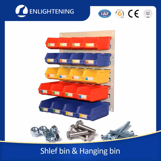  견고한 대형 보관함 및 차고 교체 부품.  산업용 쌓을 수 있는 플라스틱 도구 보관 용기