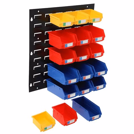 베어링 예비 부품, 하드웨어 보관을 위한 쌓을 수 있는 플라스틱 보관 용기